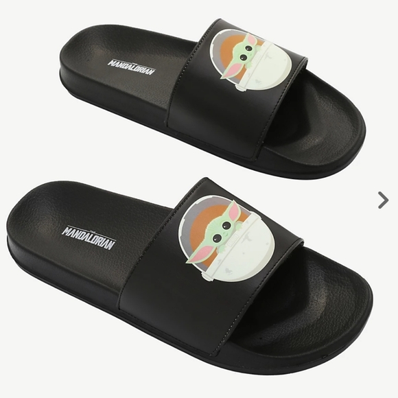 Star Wars Other - NWT MED Star Wars The Mandalorian The Child Slide Sandals Men's 9/10